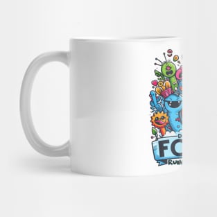 Cheerful Monsters Positive Vibes Tee Mug